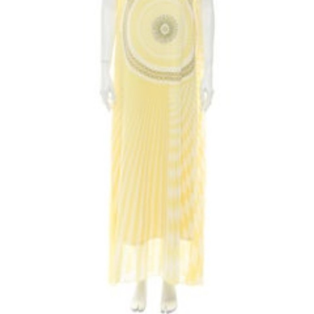 Roberto Cavalli Yellow Print Embellished Maxi, NWT 3 in One Dress - Picture 4 of 10